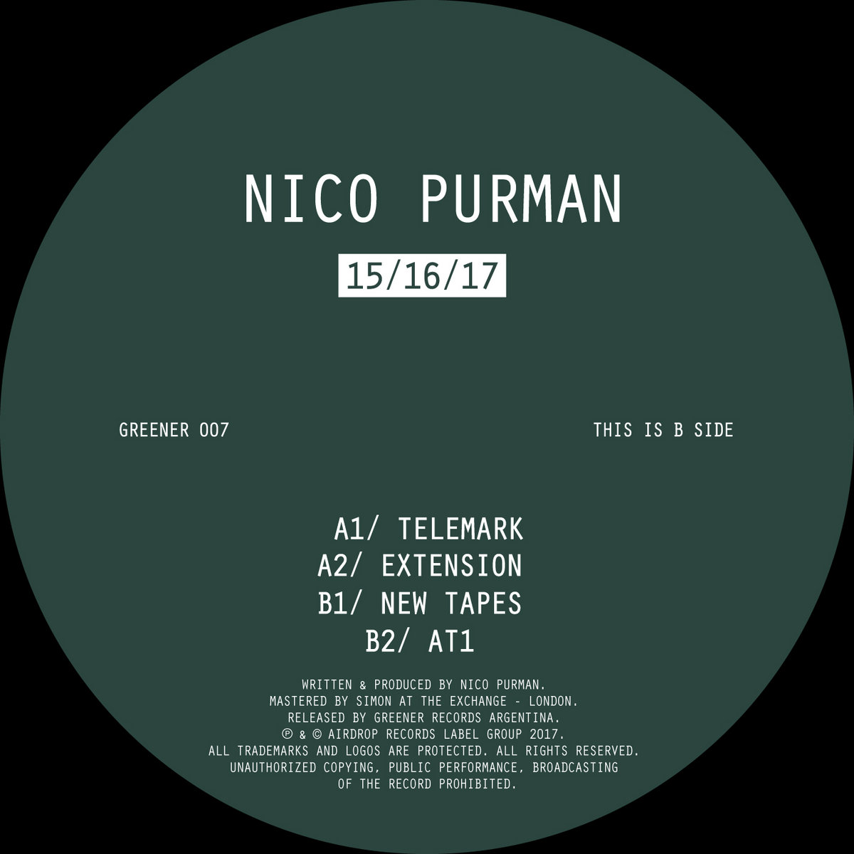 NICO PURMAN — 15 - 16 - 17